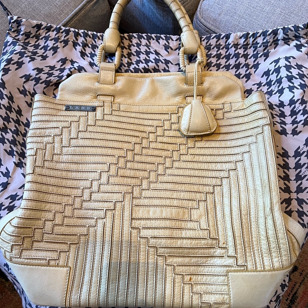 L.A.M.B. Yellow/Gold Leather Women's Bag